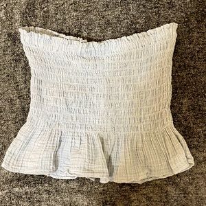 Light blue smocked tube top